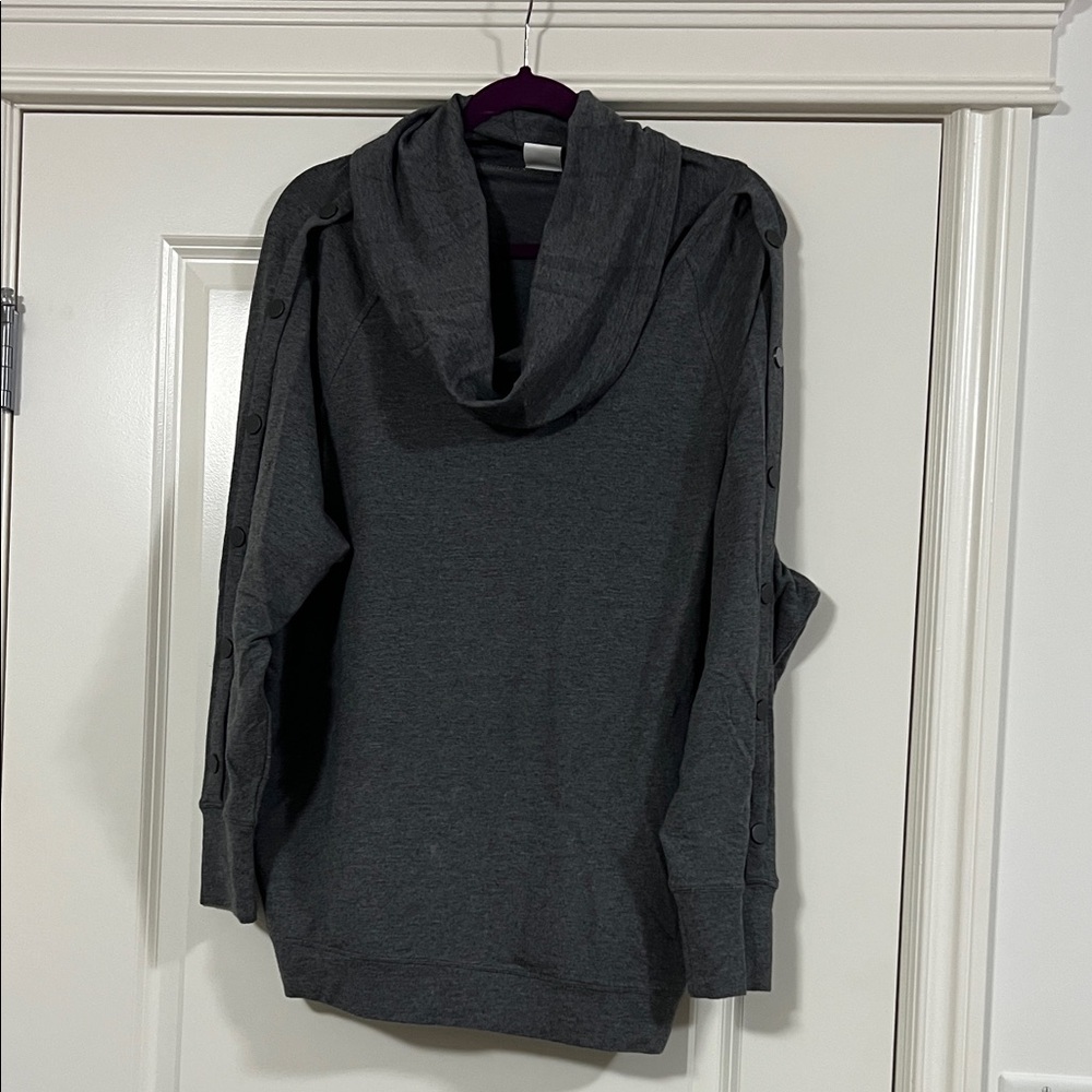 CAbi Charcoal Cowl Neck Sweater